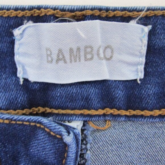 Bamboo Distressed High Rise Stretch Skinny Jeans - Picture 10 of 14